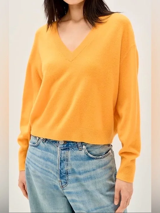 NWT American Vintage Nectarine Wool Lightweight Long Sleeve Sweater Size8 Sku#79 - Picture 1 of 6